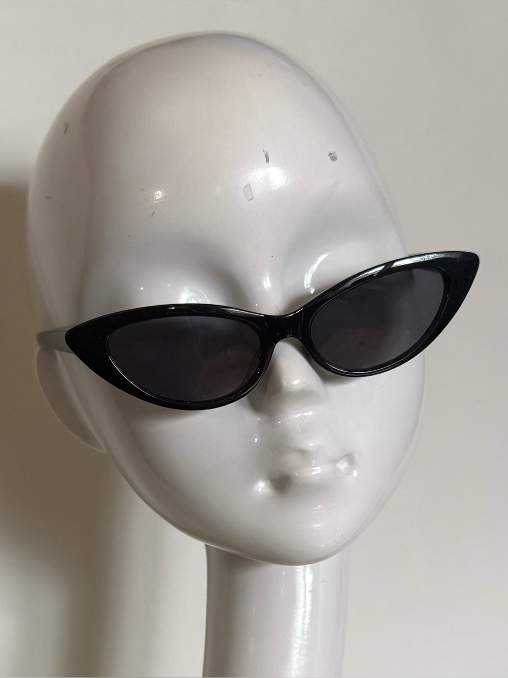 Black Cat Eye Oval Sunglasses